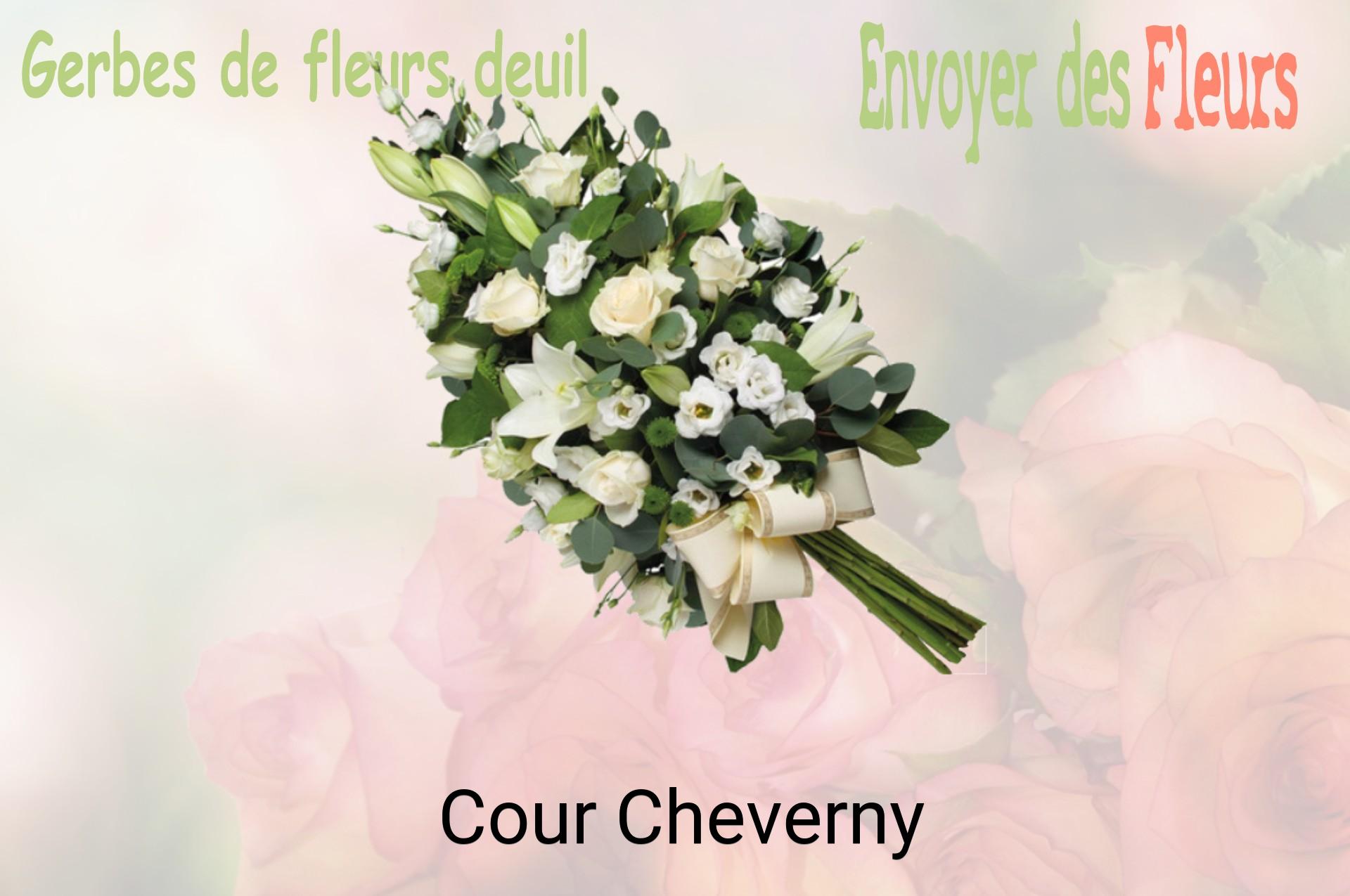 Gerbe de fleurs de deuil livrée à Cour-Cheverny
